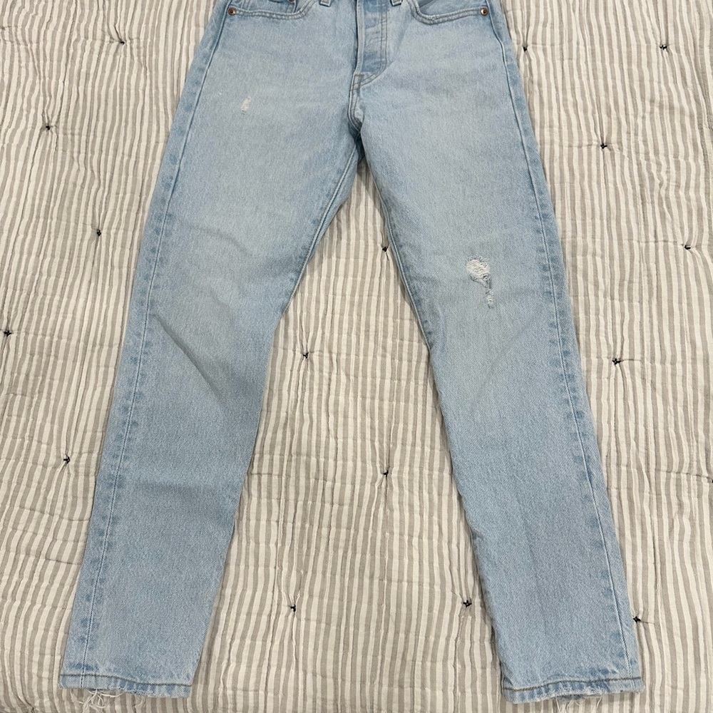 Light Blue Distressed Jeans